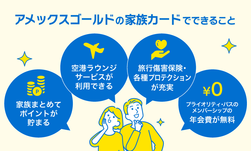 アメックスゴールドの家族カードでできること