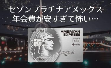 セゾンプラチナアメックスの年会費が安すぎて怖い…特典はしっかりプラチナ