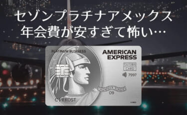セゾンプラチナ・ビジネス・アメックスの年会費を超える圧倒的メリット